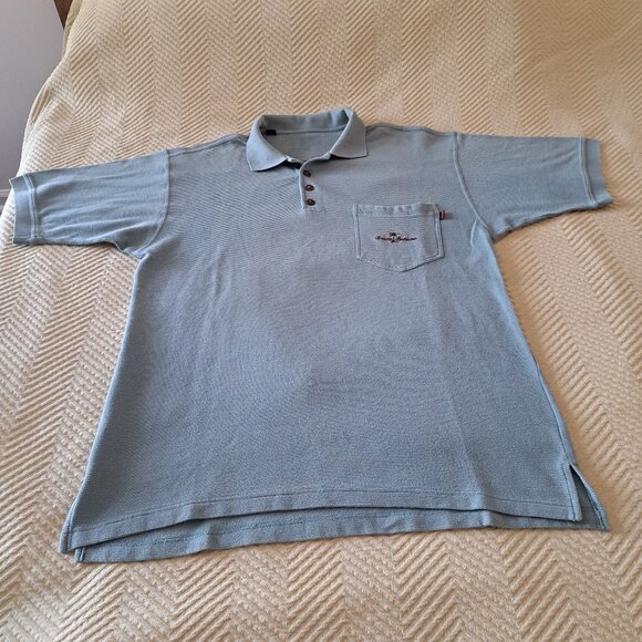 Vintage Tommy Bahama Logo Polo Shirt Textured Cotton Distressed Green Size XXL - Picture 1 of 12